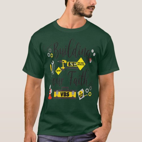 Concrete Cranes VBS Construction Tools Building T_Shirt