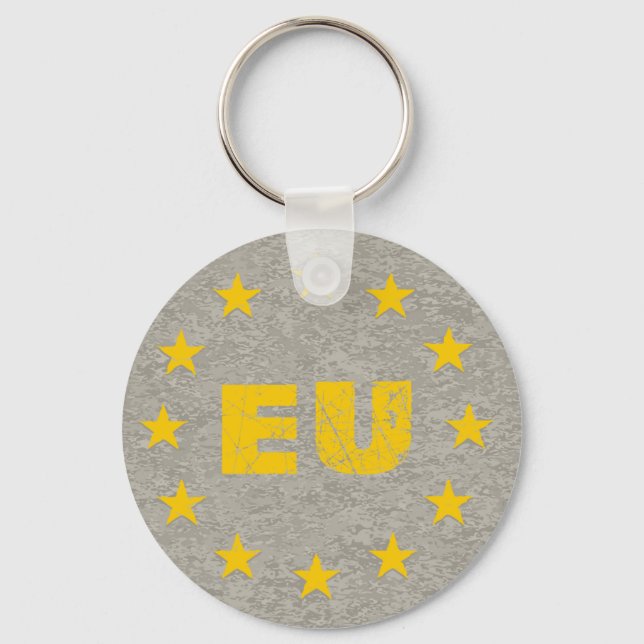 Concrete EU Flag Keychain (Front)