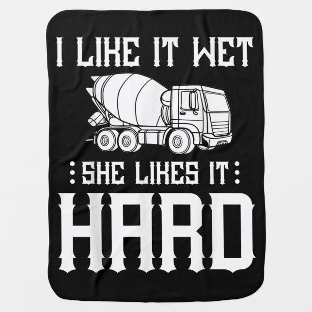 Concrete Finisher Worker Cement Mixer Truck Driver Baby Blanket (Front)