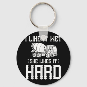 Concrete Finisher Worker Cement Mixer Truck Driver Keychain