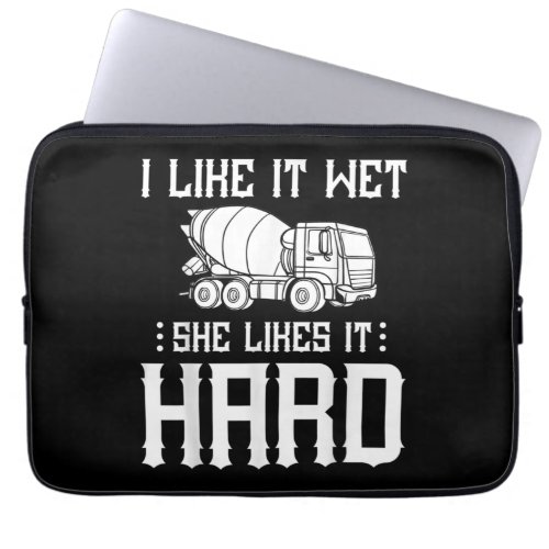 Concrete Finisher Worker Cement Mixer Truck Driver Laptop Sleeve