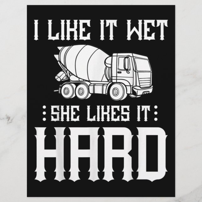 Concrete Finisher Worker Cement Mixer Truck Driver Letterhead (Front)