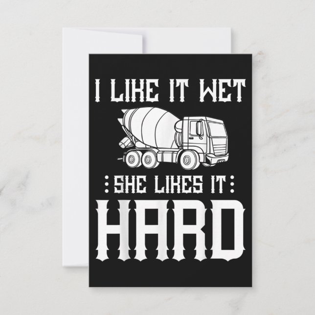 Concrete Finisher Worker Cement Mixer Truck Driver Note Card (Front)