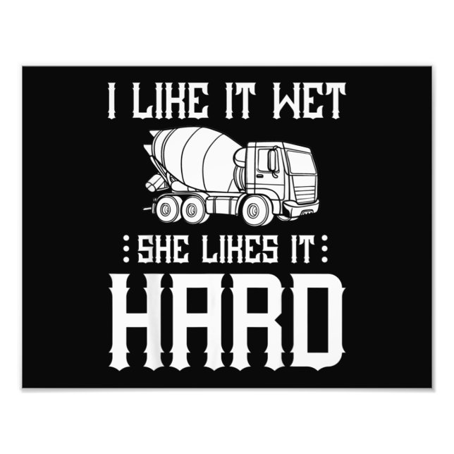 Concrete Finisher Worker Cement Mixer Truck Driver Photo Print (Front)