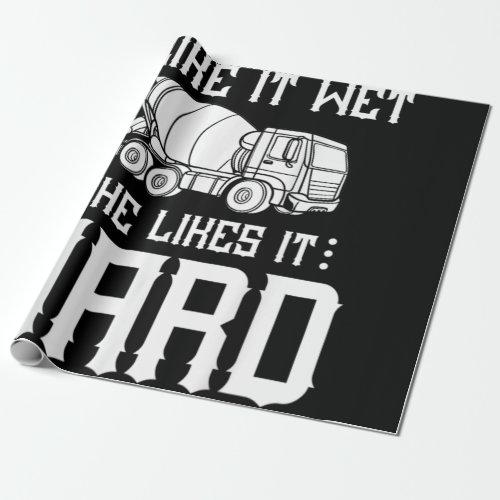 Concrete Finisher Worker Cement Mixer Truck Driver Wrapping Paper