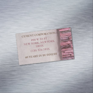 Concrete Flooring Contractor Construction Business Card Magnet