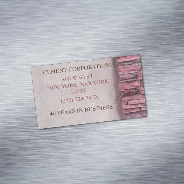 Concrete Flooring Contractor Construction Business Card Magnet (In Situ)