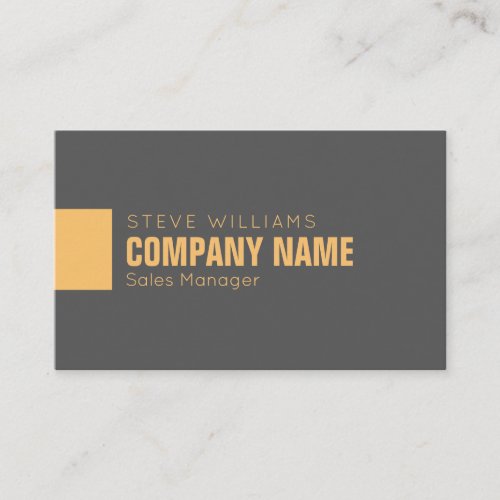 Concrete gray and orange cover business card