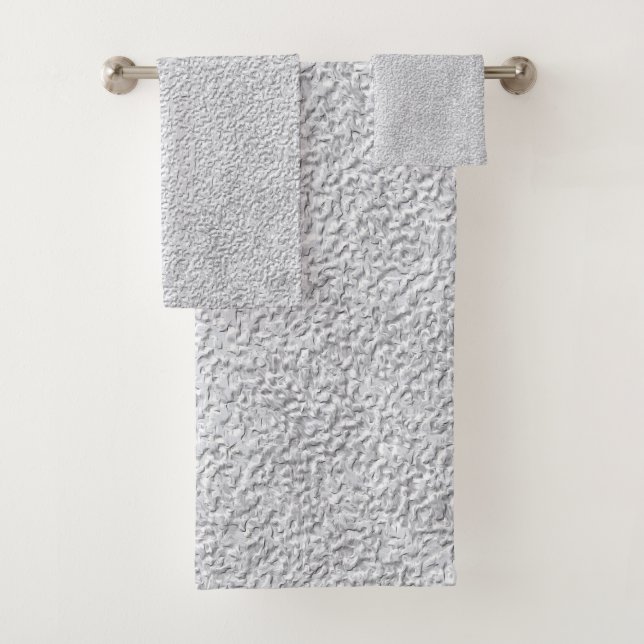 Concrete gray Stone Wall Texture Pattern Bath Towel Set (Insitu)