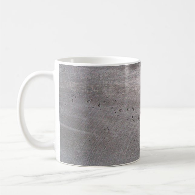 Concrete grey gray wall plaster coffee mug (Left)