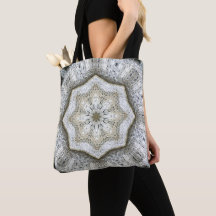Concrete Grey Star Tote Bag