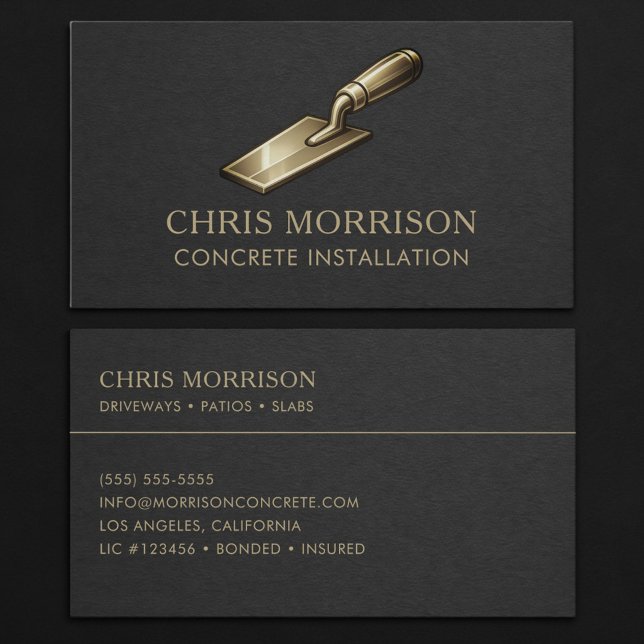 Concrete Installation Professional Business Card (Creator Uploaded)