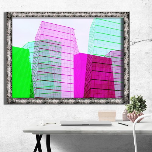 Concrete Jungle Abstract Building Art Poster