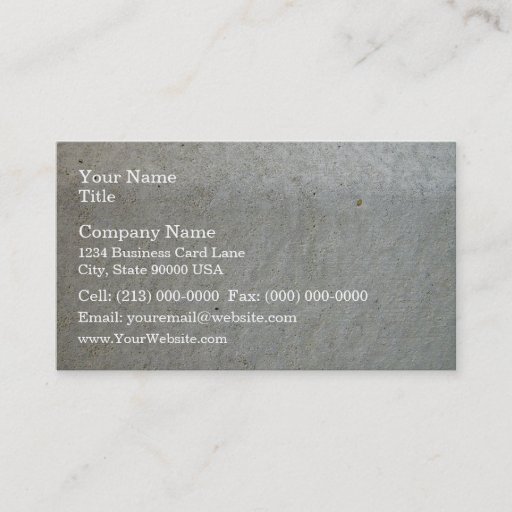 Customizable Concrete kerbing business card