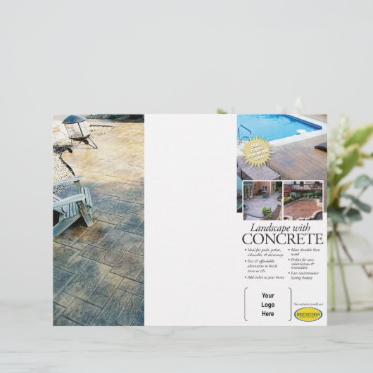 Concrete Landscaping Brochure for Brickform (Standing Front)