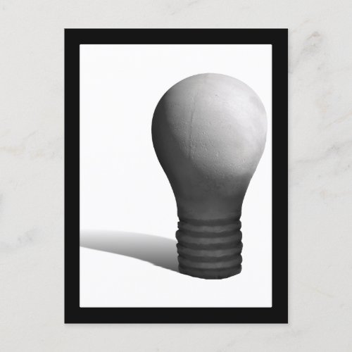 Concrete Light Bulb Postcard