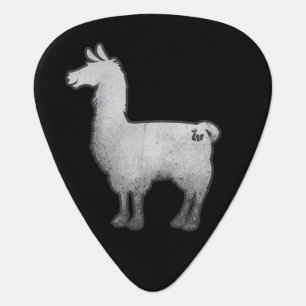 Concrete Llama Guitar Pick