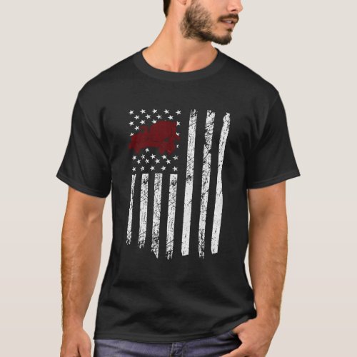 Concrete Mixer American Flag Patriotic Cement Truc T_Shirt