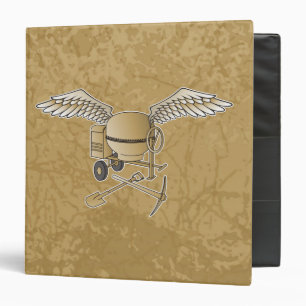 Concrete mixer beige 3 ring binder
