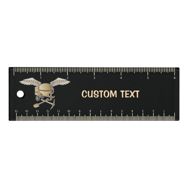 Concrete mixer beige 6 inch Ruler (Front)