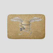 Concrete mixer beige bathroom mat