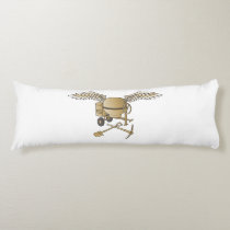 Concrete mixer beige body pillow