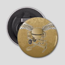 Concrete mixer beige bottle opener
