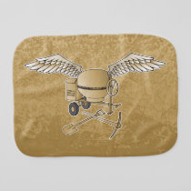 Concrete mixer beige burp cloth