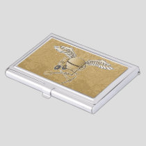 Concrete mixer beige business card case