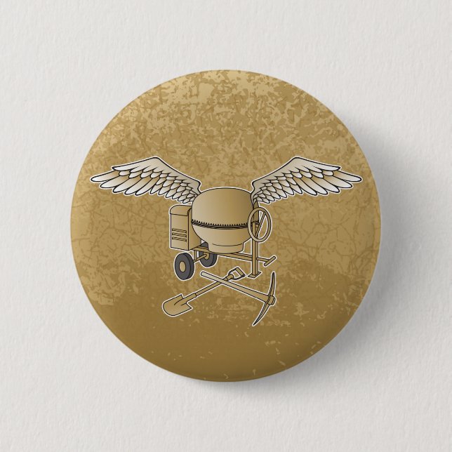 Concrete mixer beige button (Front)