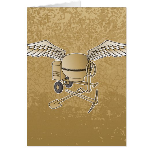 Concrete mixer beige cards (Front)