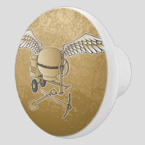 Concrete mixer beige ceramic knob