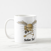 Concrete mixer beige coffee mug