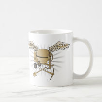 Concrete mixer beige coffee mug