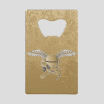 Concrete mixer beige credit card bottle opener