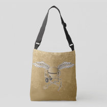 Concrete mixer beige crossbody bag
