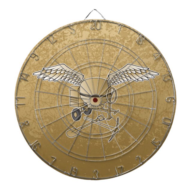 Concrete mixer beige dartboard (Front)