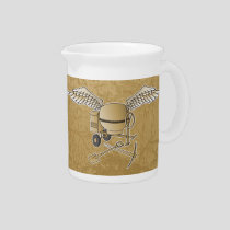 Concrete mixer beige drink pitcher