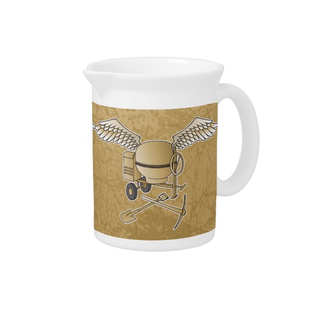 Concrete mixer beige drink pitcher (Right)