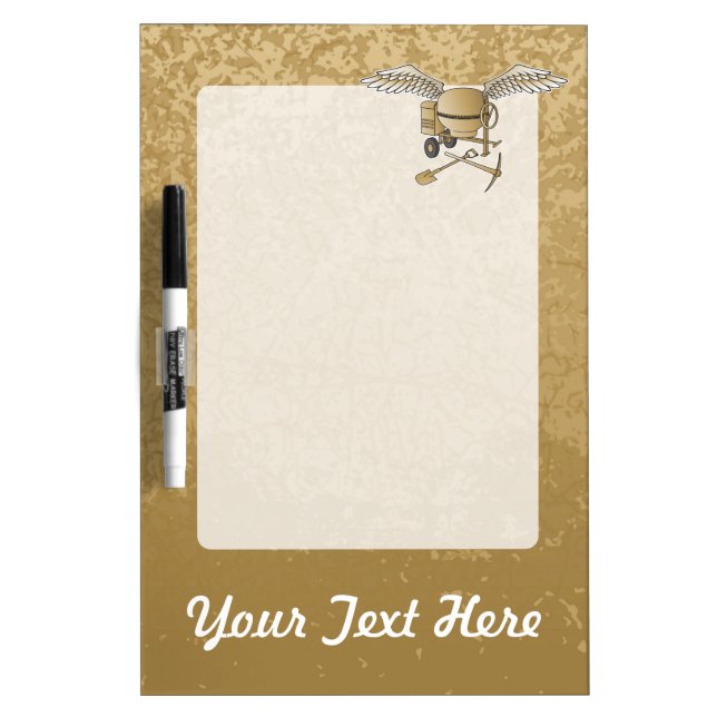 Concrete mixer beige Dry-Erase board (Front)