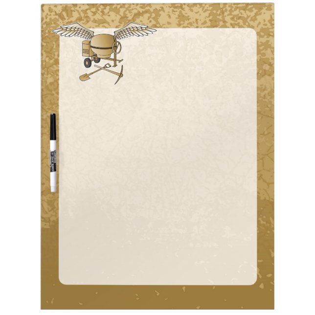 Concrete mixer beige dry erase board (Front)