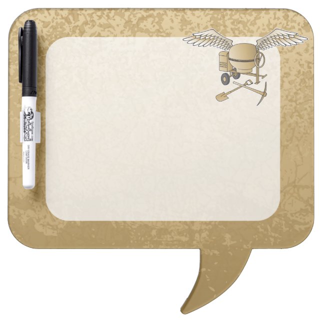 Concrete mixer beige Dry-Erase board (Front)