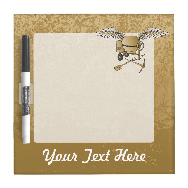 Concrete mixer beige Dry-Erase board (Front)