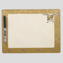 Concrete mixer beige dry erase board with keychain holder