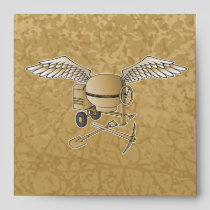 Concrete mixer beige envelope