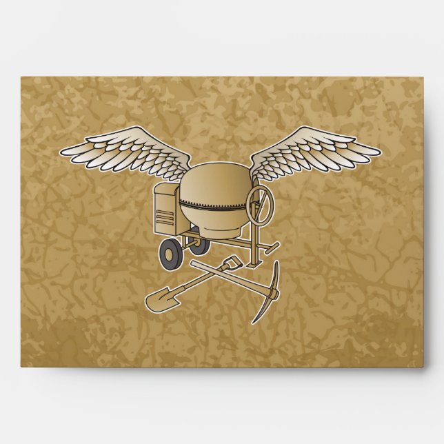 Concrete mixer beige envelope (Front)