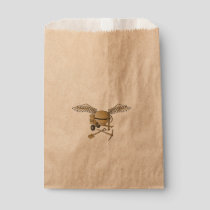 Concrete mixer beige favor bag