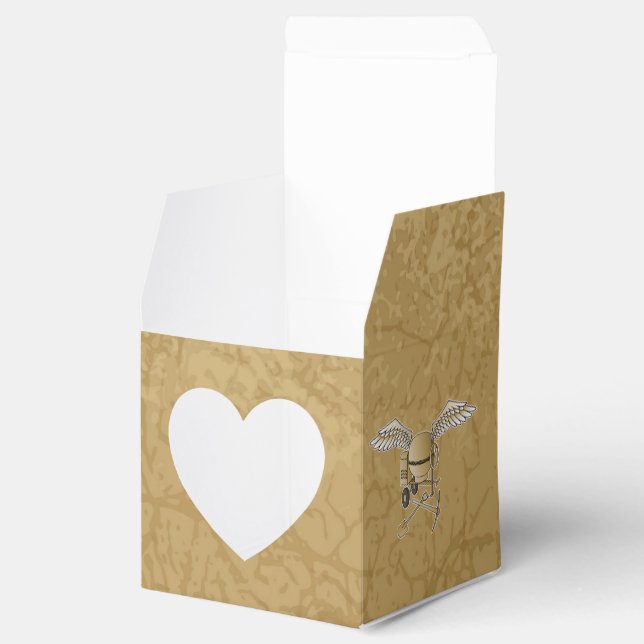 Concrete mixer beige favor boxes (Opened)