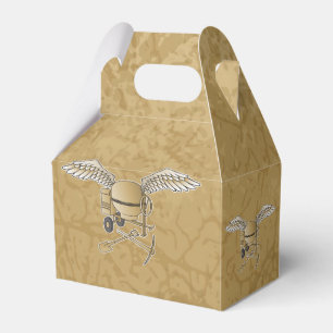 Concrete mixer beige favor boxes