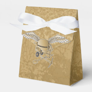 Concrete mixer beige favor boxes
